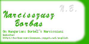 narcisszusz borbas business card